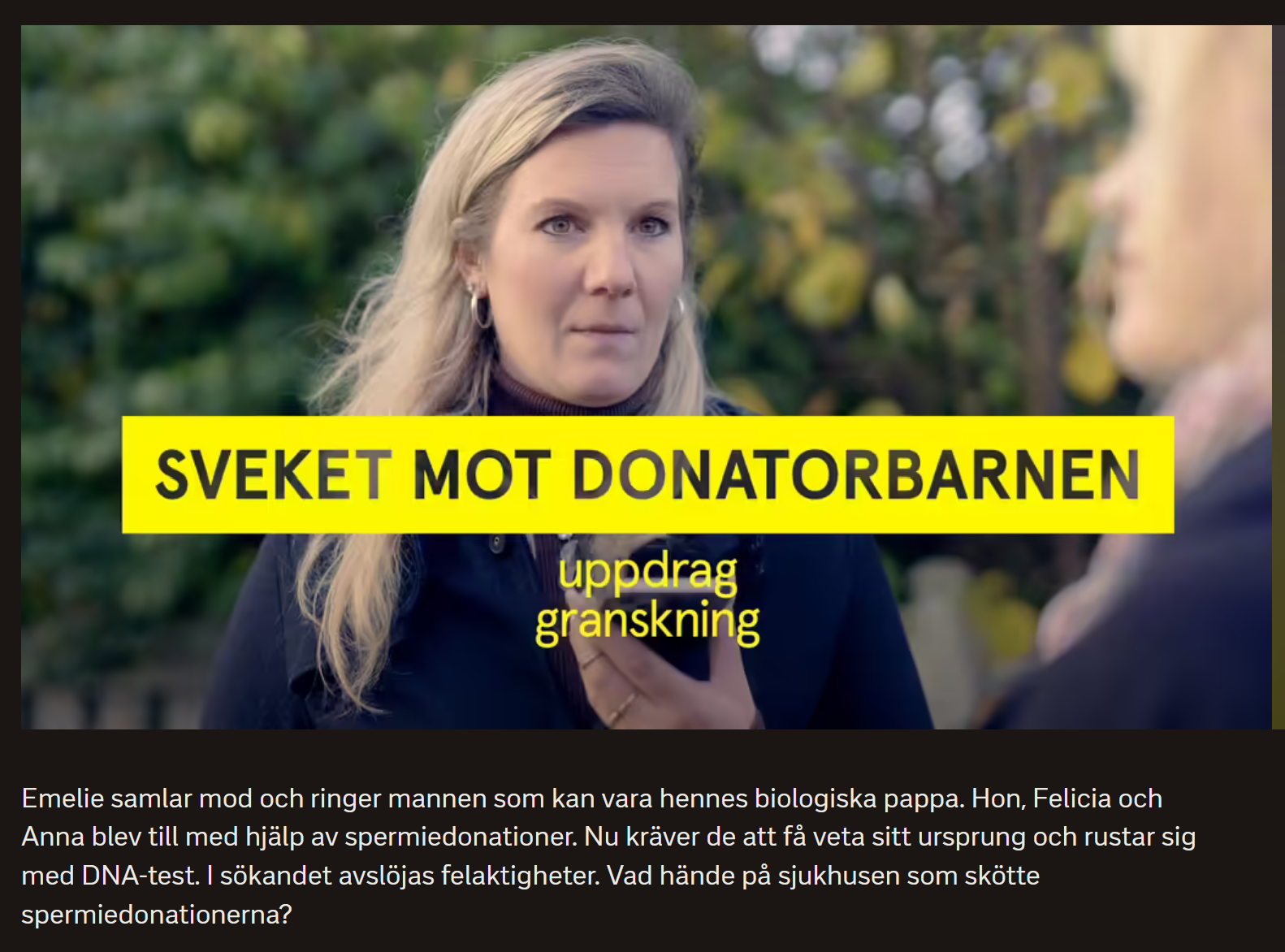 dokumentar om donorbarn med ukjent opphav